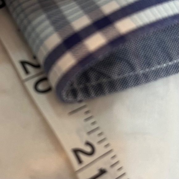 Ermenegildo Zegna - Mens Casual Button Down Shirt- Large - Navy/Aqua, XL, EUC - Picture 11 of 13